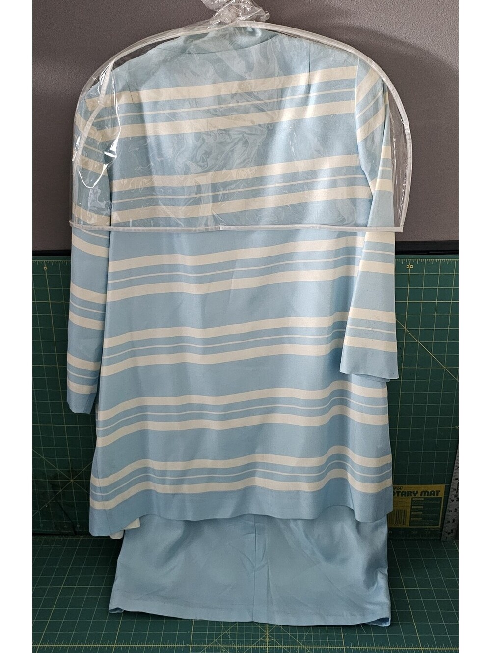 Lilli Diamond Blue and White Striped Dress and Coat Set - Picture 3 of 8